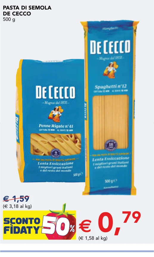 PASTA DI SEMOLA DE CECCO 500 g