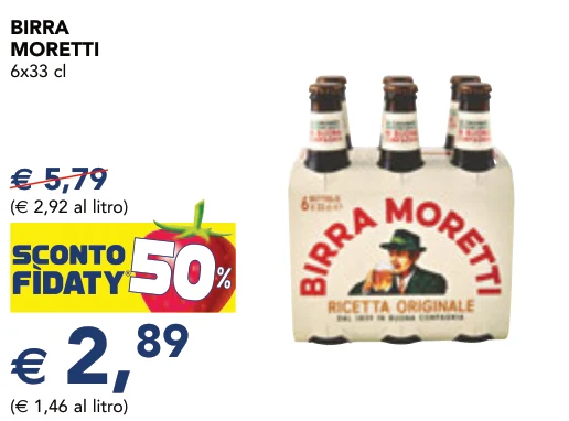 BIRRA MORETTI 6x33 cl