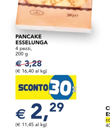 PANCAKE ESSELUNGA 4 pezzi, 200 g