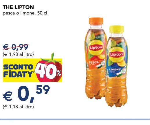 THE LIPTON pesca o limone, 50 cl