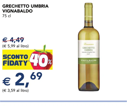 GRECHETTO UMBRIA VIGNABALDO 75 cl