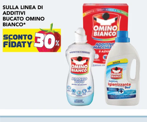 SULLA LINEA DI ADDITIVI BUCATO OMINO BIANCO