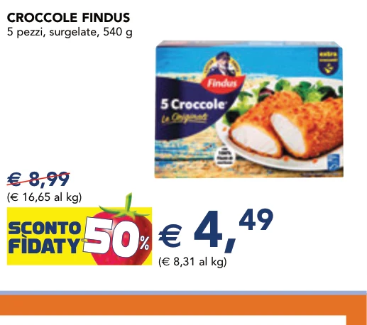 CROCCOLE FINDUS 5 pezzi, surgelate, 540 g