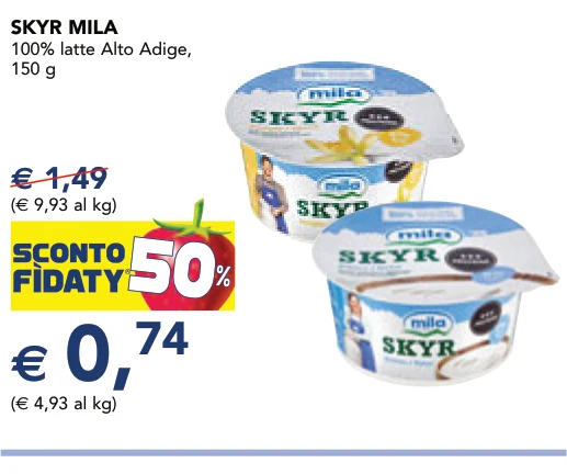 SKYR MILA 100% latte Alto Adige, 150 g