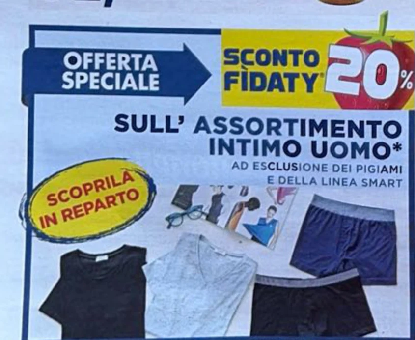 Assortimento intimo uomo