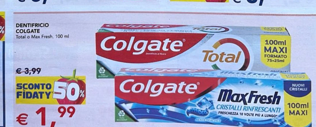 Dentifricio Colgate Total o Max Fresh