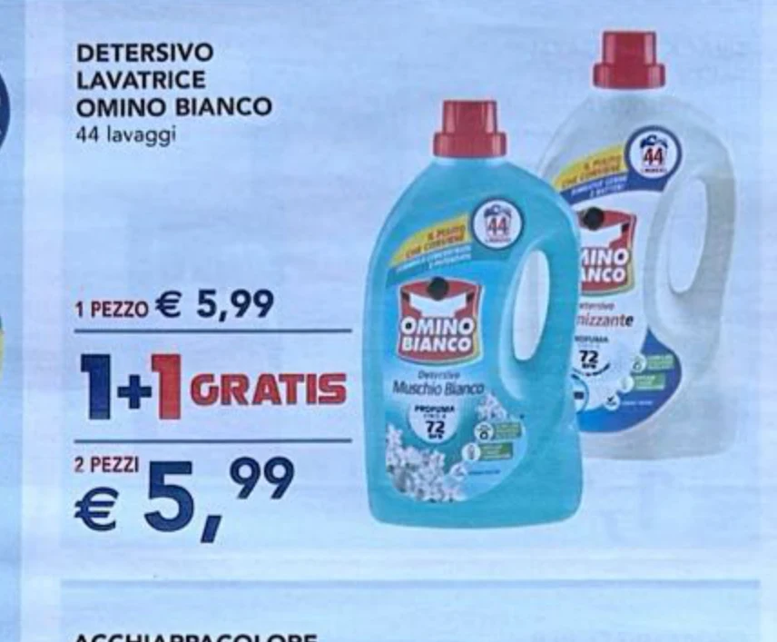 Detersivo lavatrice Omino Bianco