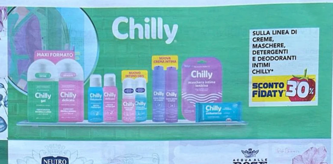 Linea creme, maschere, detergenti e deodoranti intimi Chilly