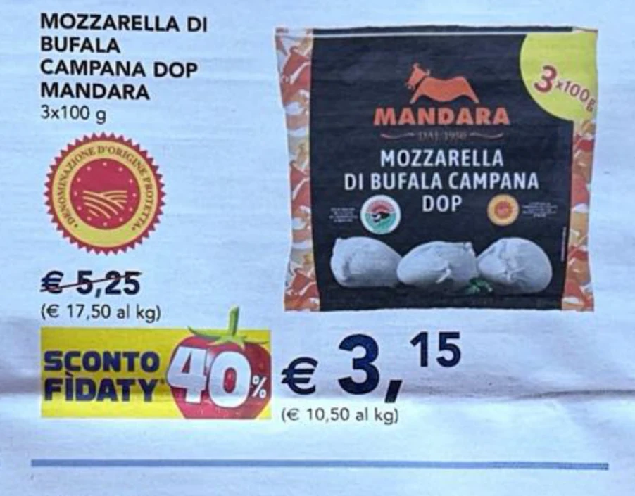 Mozzarella Di Bufala Campana Dop Mandara