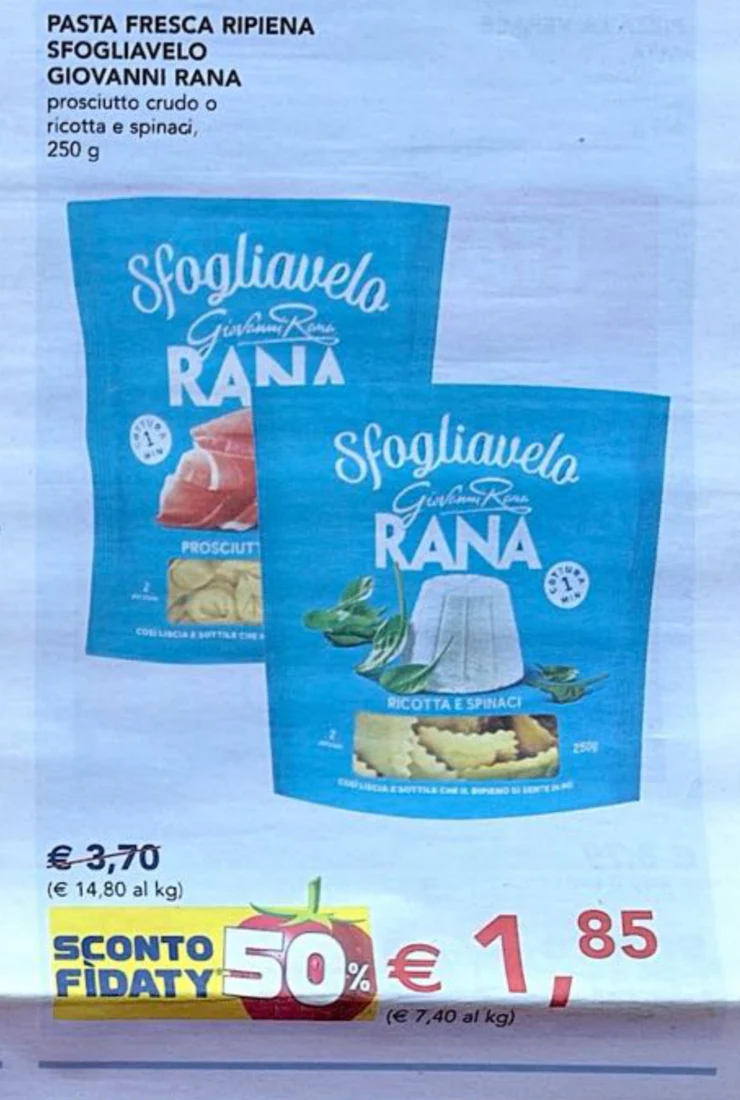 Pasta Fresca Ripiena Sfogliavelo Giovanni Rana