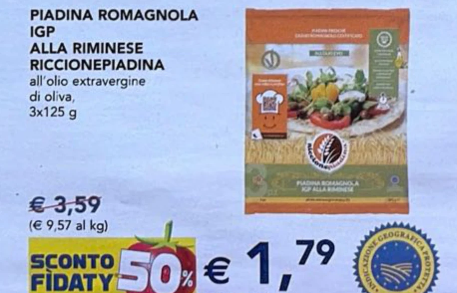 Piadina Romagnola Igp Alla Riminese Riccionepiadina