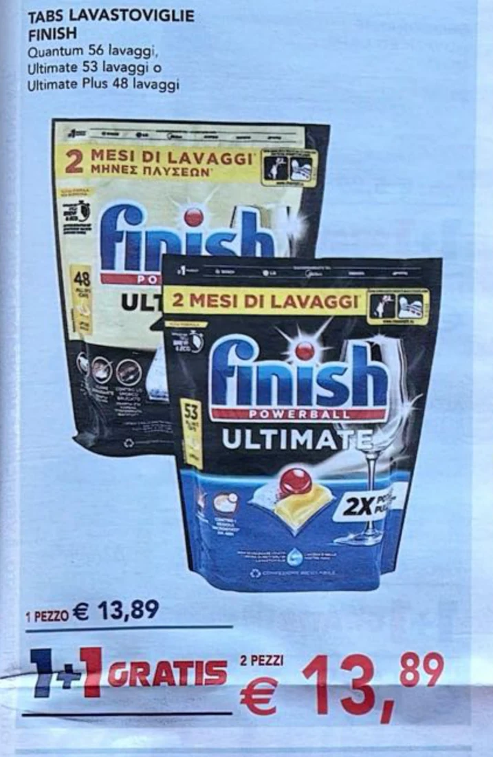 Tabs lavastoviglie Finish