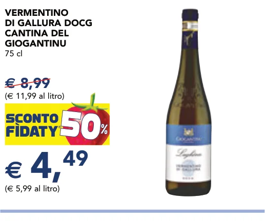 VERMENTINO DI GALLURA DOCG CANTINA DEL GIOGANTINU 75 cl
