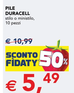 PILE DURACELL stilo o ministilo, 10 pezzi