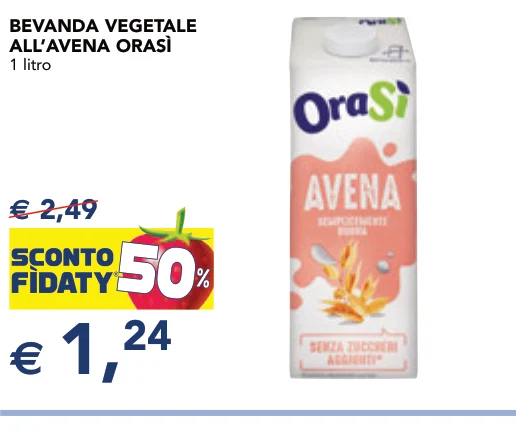BEVANDA VEGETALE ALL’AVENA ORASÌ 1 litro