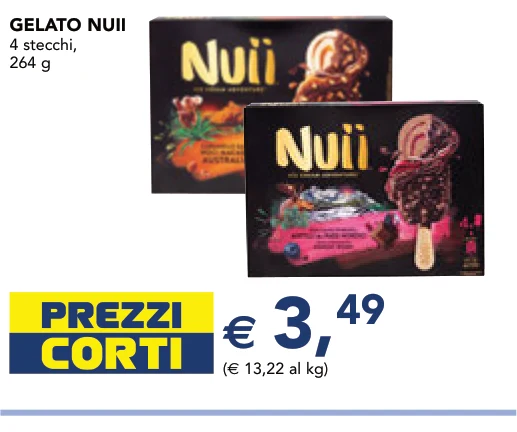 GELATO NUII 4 stecchi, 264 g