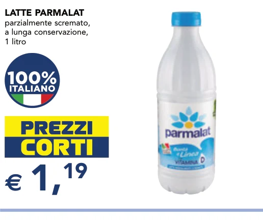LATTE parzialmente scremato, a lunga conservazione, 1 litro - Parmalat