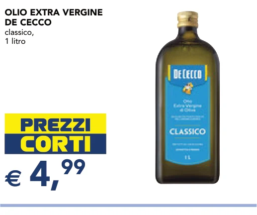 OLIO EXTRA VERGINE classico, 1 litro - De Cecco
