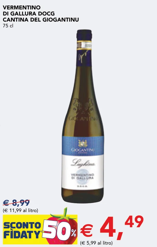 VERMENTINO DI GALLURA DOCG CANTINA DEL GIOGANTINU 75 cl