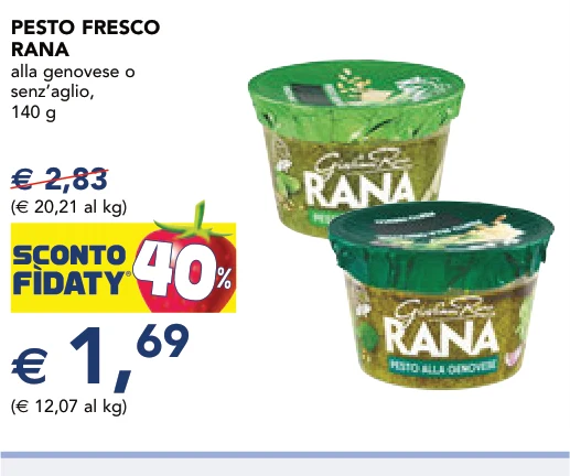 PESTO FRESCO RANA alla genovese o senz’aglio, 140 g