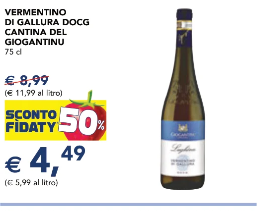 VERMENTINO DI GALLURA DOCG CANTINA DEL GIOGANTINU 75 cl
