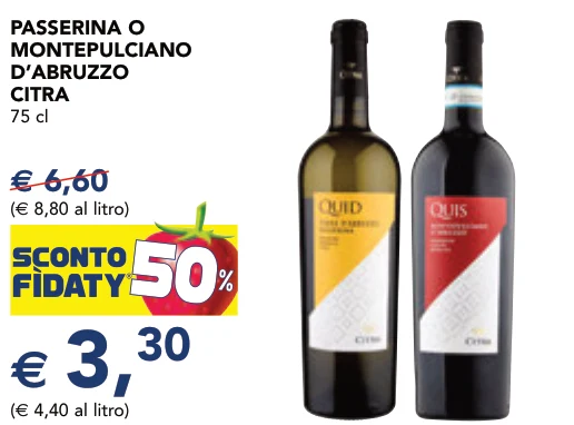 PASSERINA O MONTEPULCIANO D’ABRUZZO CITRA 75 cl