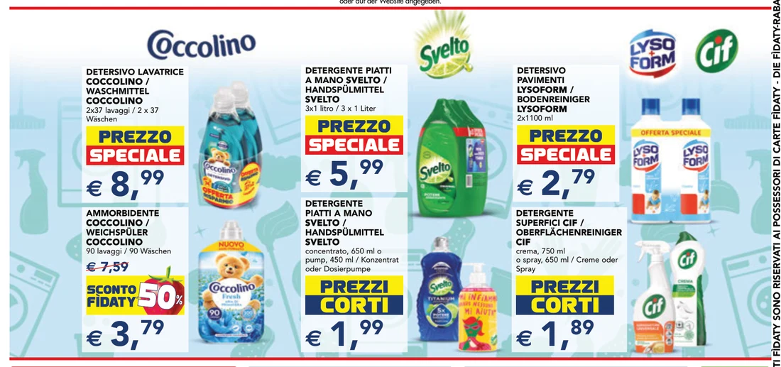 AMMORBIDENTE COCCOLINO COCCOLINO / WEICHSPÜLER COCCOLINO COCCOLINO 90 lavaggi / 90 Wäschen