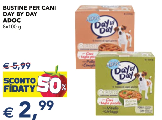 BUSTINE PER CANI DAY BY DAY ADOC ADOC 8x100 g