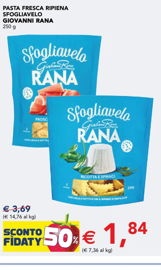 PASTA FRESCA RIPIENA SFOGLIAVELO GIOVANNI GIOVANNI RANA 250 g - Rana