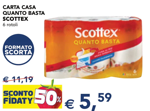 CARTA CASA QUANTO BASTA SCOTTEX SCOTTEX 6 rotoli