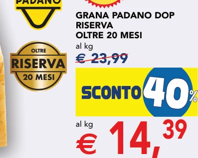 GRANA PADANO DOP RISERVA OLTRE 20 MESI al kg - Rana