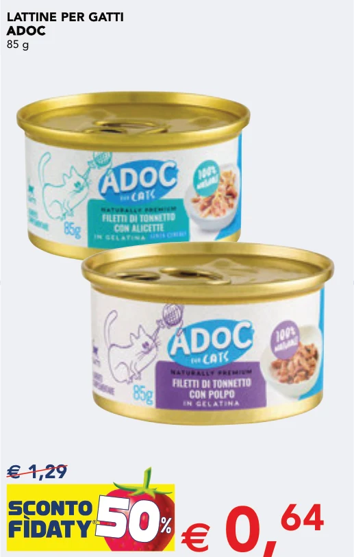 LATTINE PER GATTI ADOC ADOC 85 g
