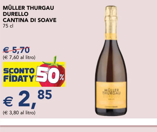 MÜLLER THURGAU DURELLO CANTINA DI SOAVE 75 cl - Muller