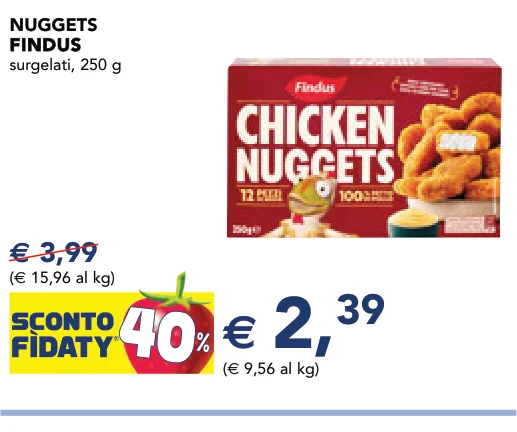 NUGGETS FINDUS FINDUS surgelati, 250 g