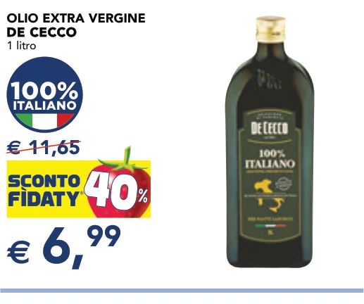 OLIO EXTRA VERGINE DE CECCO 1 litro - De Cecco