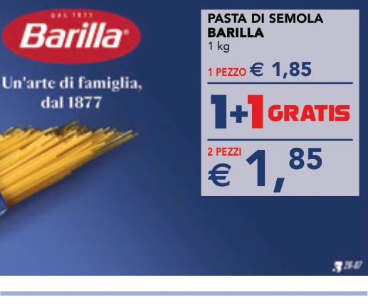 PASTA DI SEMOLA BARILLA 1 kg - Barilla