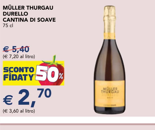 MÜLLER THURGAU DURELLO CANTINA DI SOAVE 75 cl - Muller