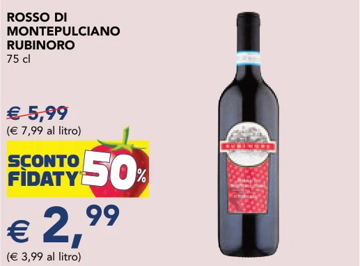 ROSSO DI MONTEPULCIANO RUBINORO 75 cl