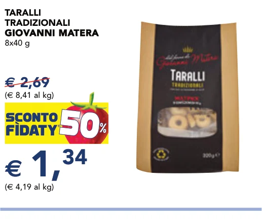 TARALLI TRADIZIONALI GIOVANNI MATERA GIOVANNI MATERA 8x40 g