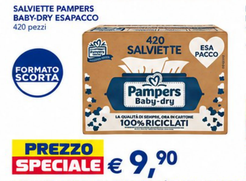Salviette Pampers Baby-Dry Esapacco