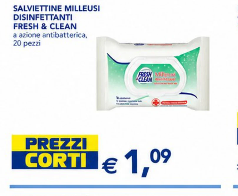 Salviettine Milleusi Disinfettanti Fresh & Clean