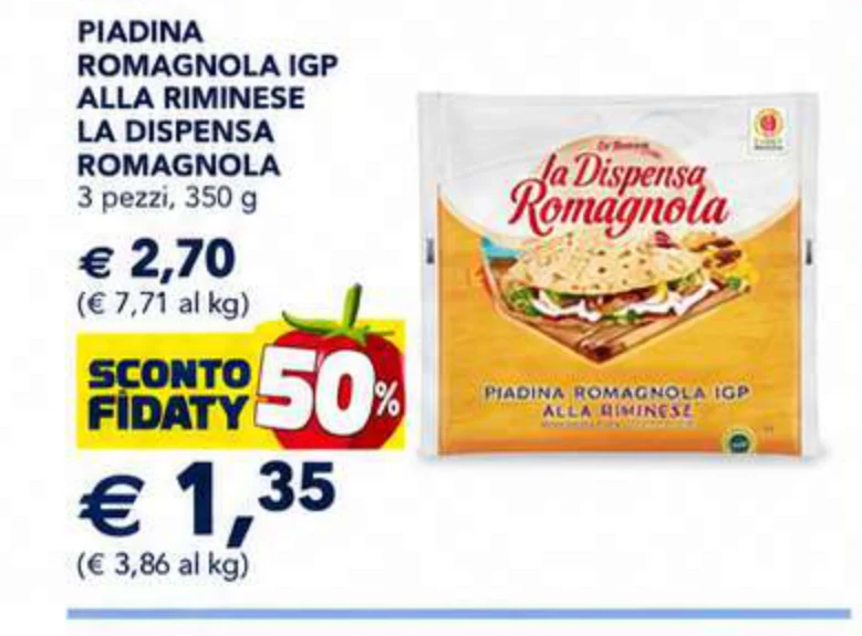 Piadina Romagnola Igp Alla Riminese La Dispensa Romagnola