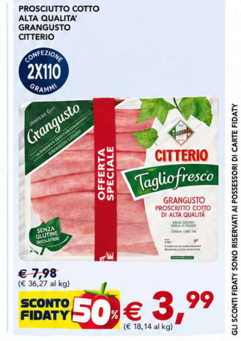 Prosciutto Cotto Alta Qualita' Grangusto Citterio