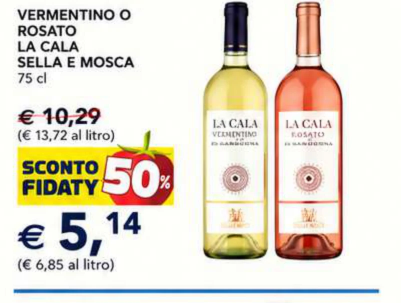 Vermentino O Rosato La Cala Sella E Mosca