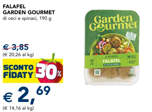 FALAFEL GARDEN GOURMET di ceci e spinaci, 190 g