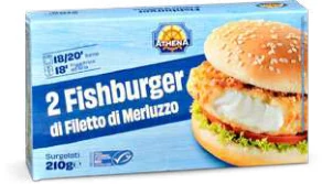 FISHBURGER DI FILETTO DI MERLUZZO, 2 PZ 210