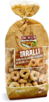 TARALLI CON OLIO EXTRA VERGINE D'OLIVA 5% 500