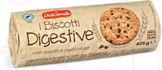 BISCOTTI DIGESTIVE CON AVENA E CIOCCOLATO