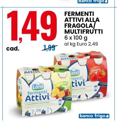 FERMENTI ATTIVI ALLA FRAGOLA MULTIFRUTTI 6 x