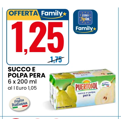 SUCCO E POLPA PERA 6 x